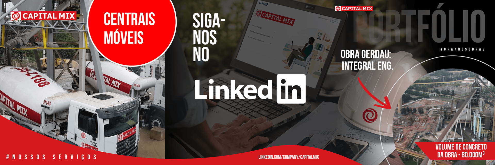 Trio de Posts LinkedIn